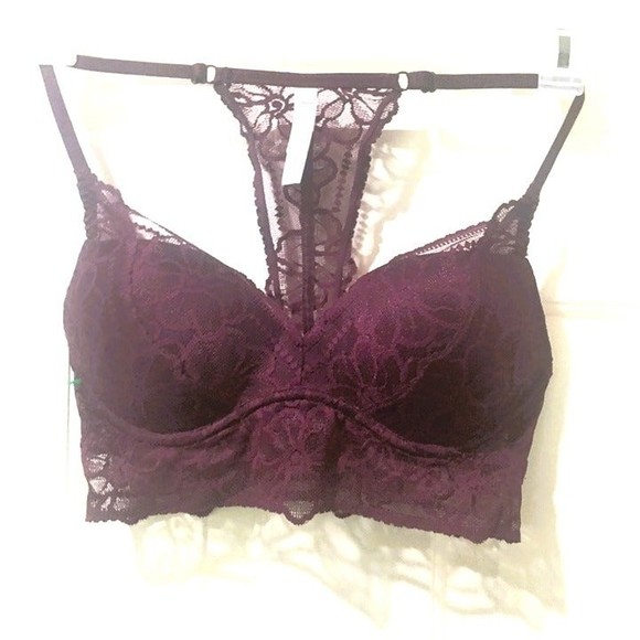 Victoria's Secret PINK lace details t-back lined bra size small - Picture 1 of 5